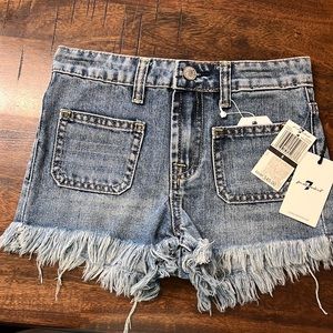 Brand new with tags 8 for all mankind denim shorts.